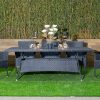 bork outdoor dining table + 8 chairs