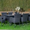 bork outdoor dining table + 8 chairs