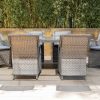 sally outdoor dining table + 6 chairs