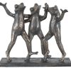 home decor - 10888 - dancing frogs sculpter