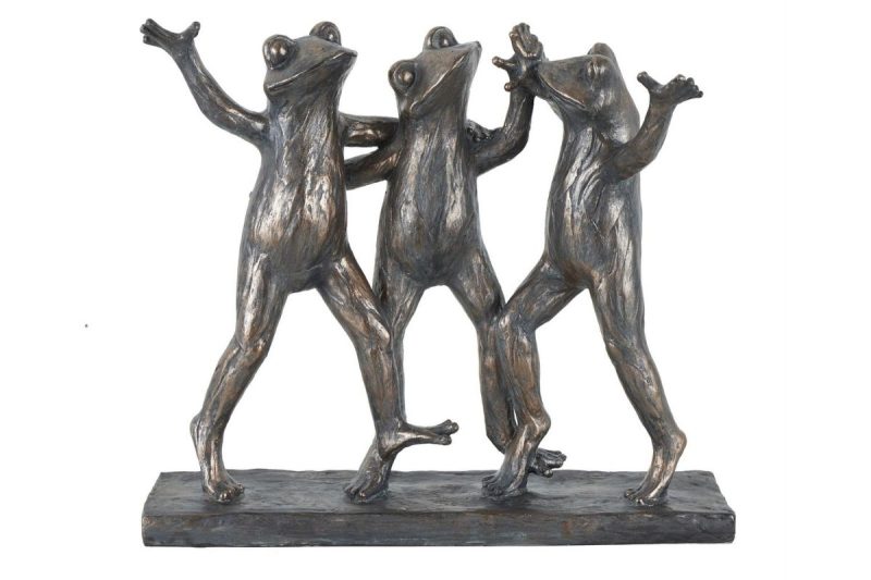 home decor - 10888 - dancing frogs sculpter