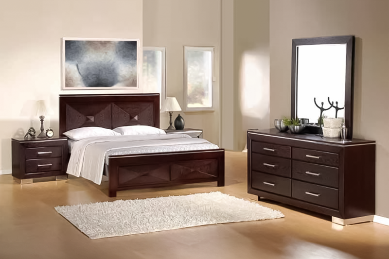 claytonia king bed + 2 nightstands