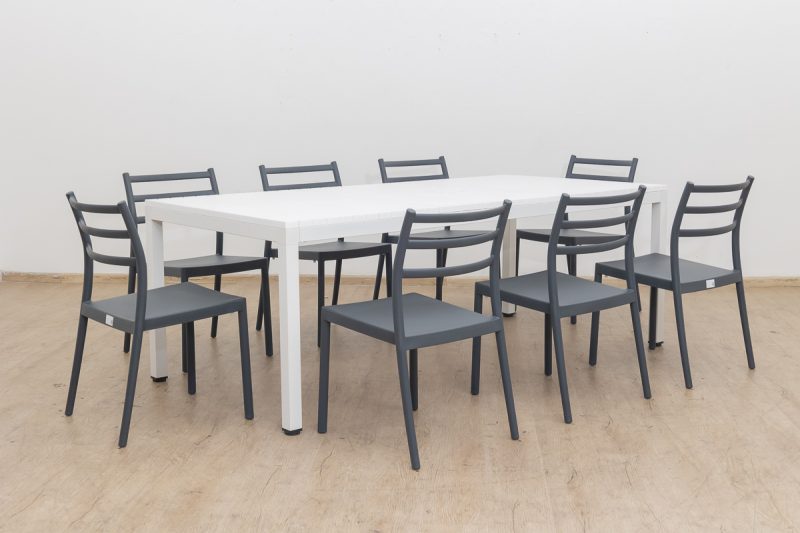 theo - 2.1m outdoor dining + trent chairs