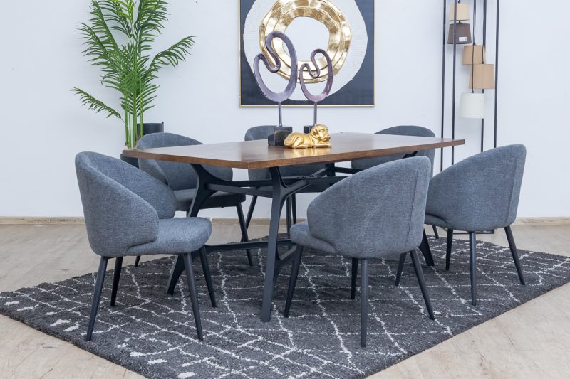 drake-1.8m dining table + 6 marisol chairs