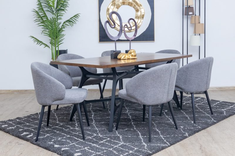 drake-1.8m dining table + 6 marisol chairs