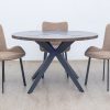 drake-1.2m dining table + 4 trienachairs