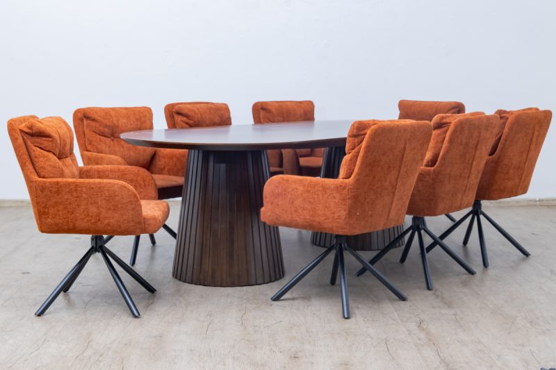 hillhurst dining table + 8 tonic chairs