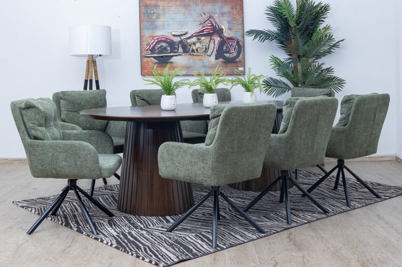 hillhurst dining table + 8 tonic chairs