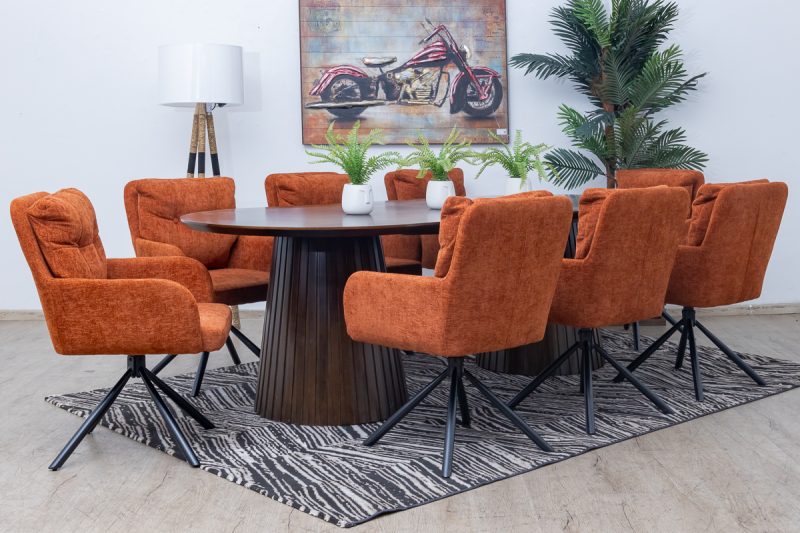 hillhurst dining table + 8 tonic chairs