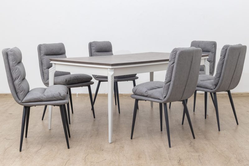 basalto dining table + 6 mimo chairs