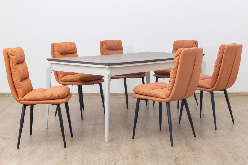 basalto dining table + 6 mimo chairs