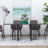 furion glass top dining table + 6 rum chairs