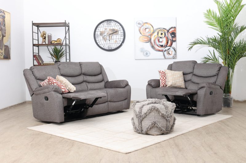 dakota 6 seater fabric recliner sofa (3+2+1)