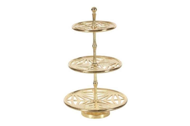 home decor -68988- aluminium 3 teir tray stand