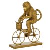 home decor -58062- gold monkey sculpture