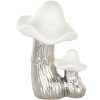 home decor -57074- silver mushroom decor