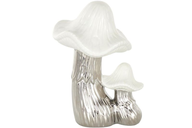 home decor -57074- silver mushroom decor