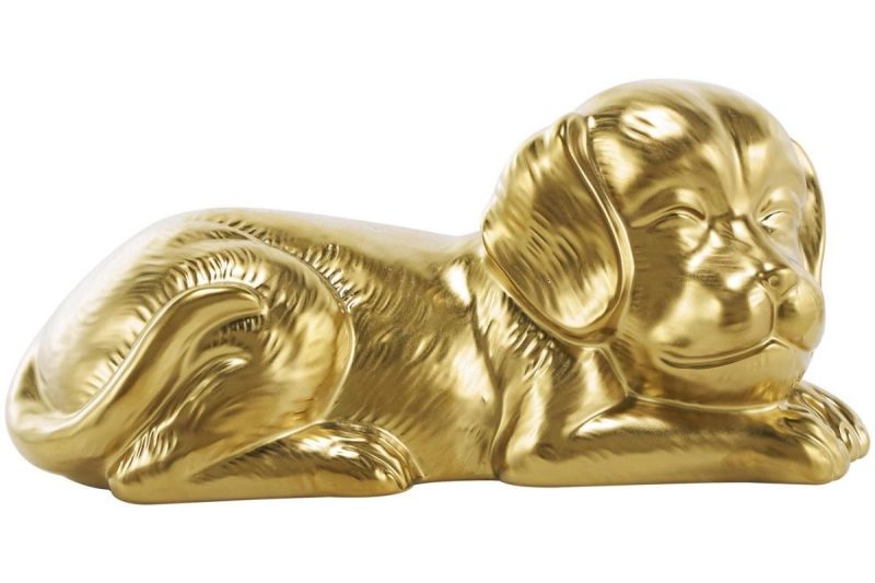 home decor -57070- gold dog sculpture