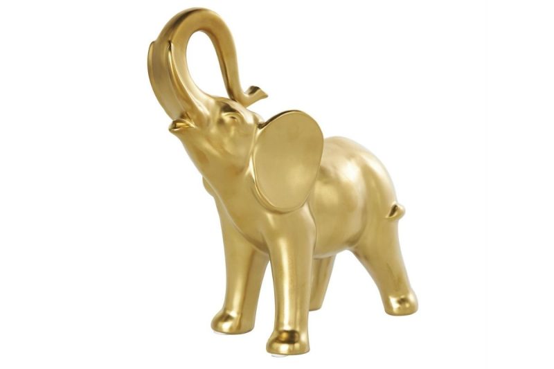 home decor - 57068- gold elephant sculpture