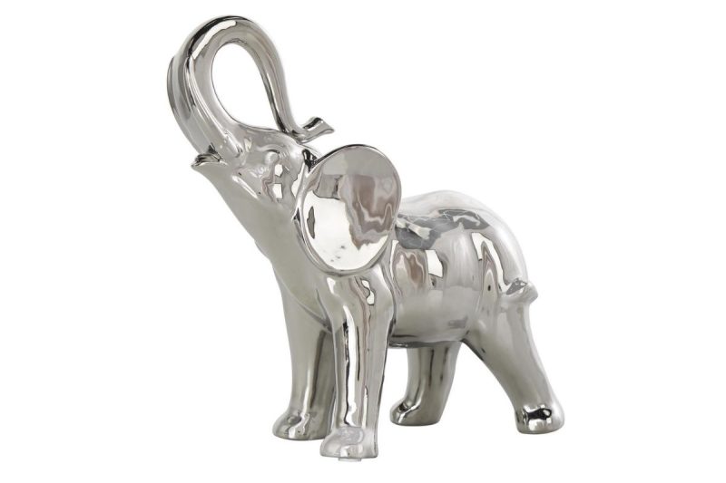 home decor - 57067- silver elephant sculpture