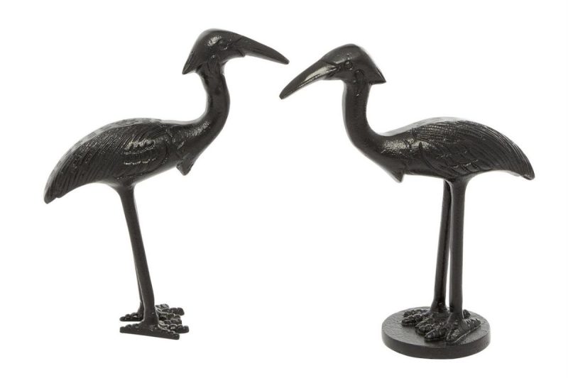 home decor -45488- set of two- aluminium birds