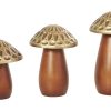 home decor -43848- set of three- mushroom decor