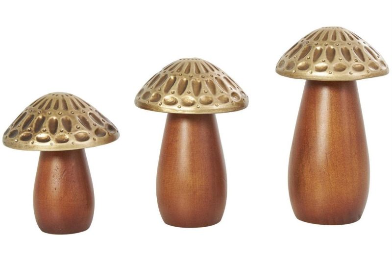 home decor -43848- set of three- mushroom decor