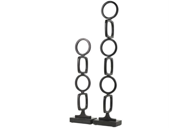 home decor -40242- set of two- aluminium sculpture