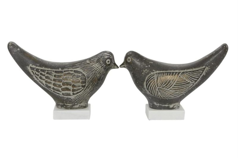 home decor -24829- set of two- ecomix marble birds