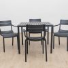 langston outdoor dining table + 4 ace chairs