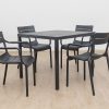 langston outdoor dining table + 4 ace chairs