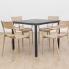 langston outdoor dining table + 4 ace chairs