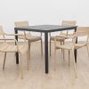 langston outdoor dining table + 4 ace chairs