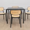 langston outdoor dining table + 4 crossby chairs