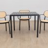 langston outdoor dining table + 4 crossby chairs