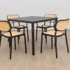 langston outdoor dining table + 4 crossby chairs