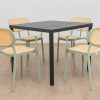 langston outdoor dining table + 4 crossby chairs