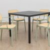 langston outdoor dining table + 4 crossby chairs