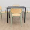 langston outdoor dining table + 4 crossby chairs