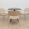 avro outdoor dining table + 4 lane chairs