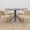 avro outdoor dining table + 4 lane chairs