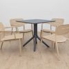 avro outdoor dining table + 4 lane chairs