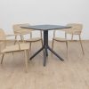 avro outdoor dining table + 4 lane chairs