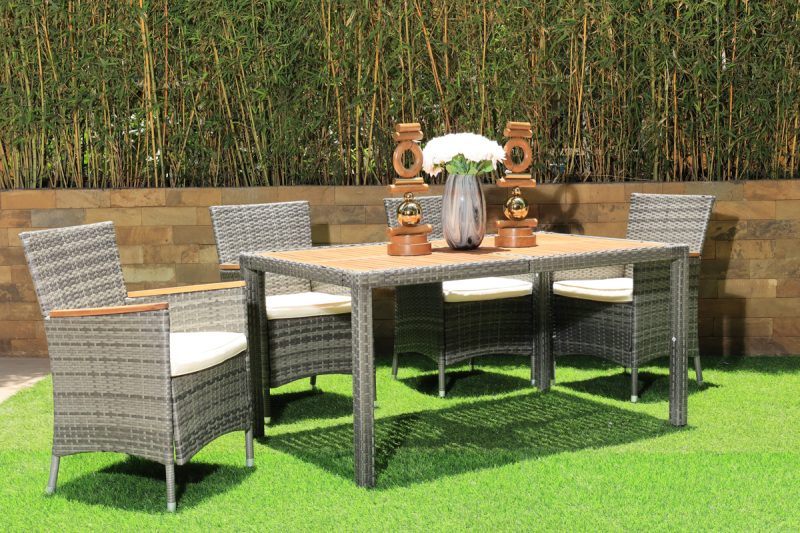 lena outdoor dining table + 6 chairs