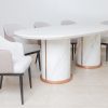 riga dining table + 8 chairs