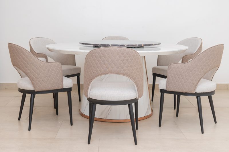riga dining table + 6 chairs