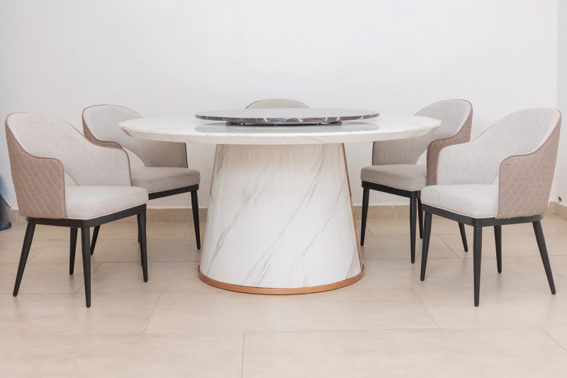 riga dining table + 6 chairs