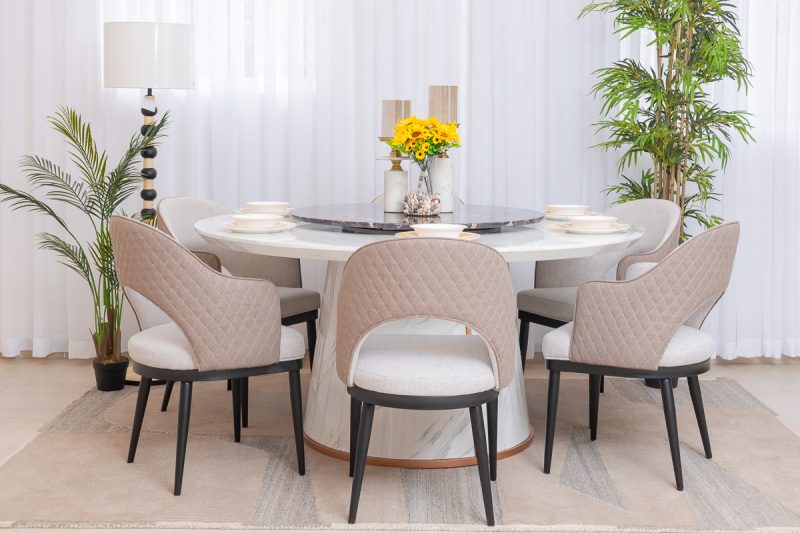 riga dining table + 6 chairs