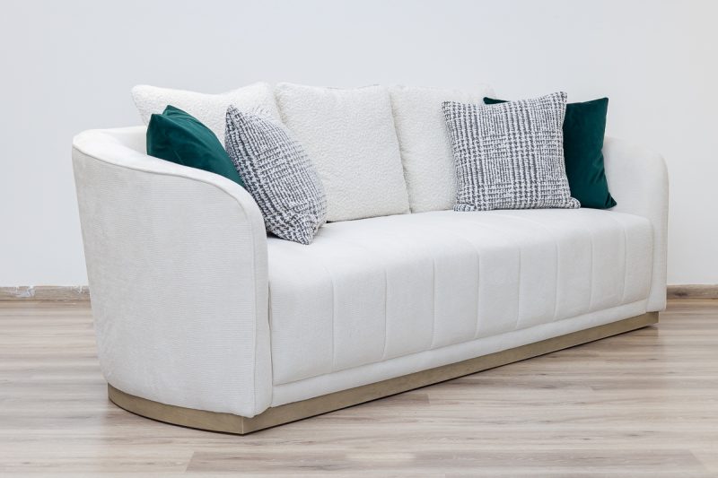 soho 7 seater fabric sofa (3+2+1+1) + 2 ottomans