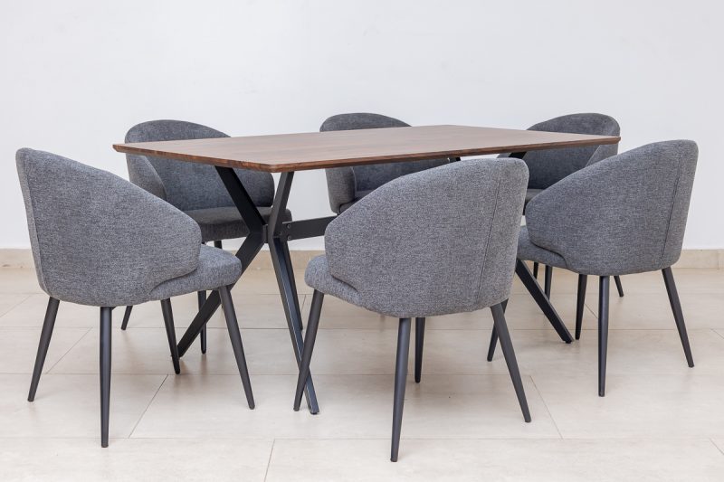 wayne dining table + 6 marisol chairs